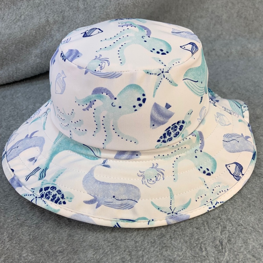 Sea Creature Baby/Toddler White Unbranded Sun Hat Wide Brim Beach Bucket Hat